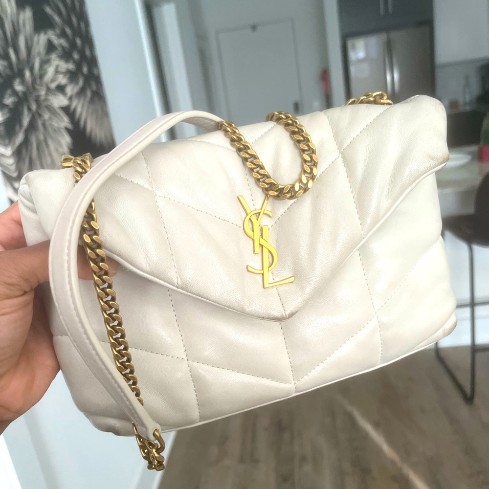 YSL Mini Lou Quilted Chain Purse with dust bag and box